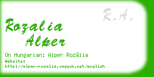 rozalia alper business card